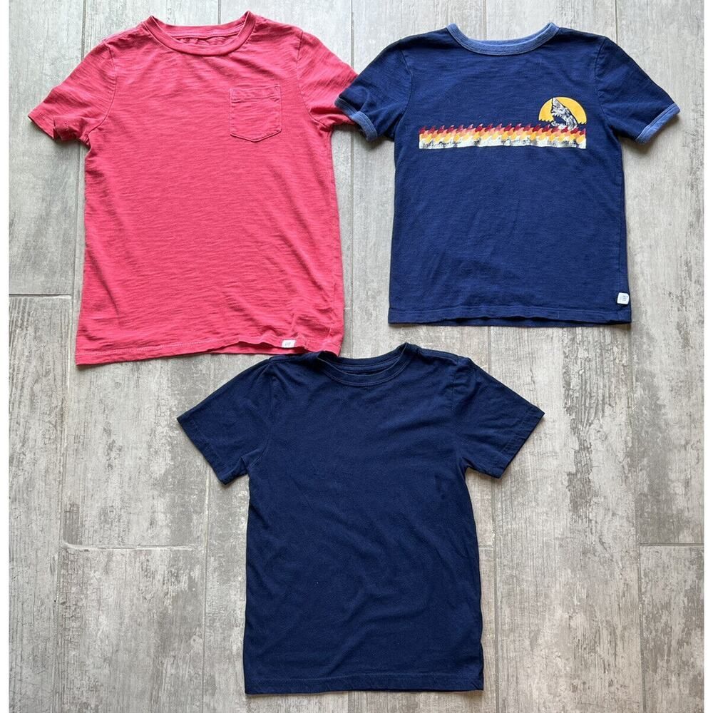 GAP KIDS Short Sleeve Set Lot of 3 Casual Everyday Shirt Top Graphic Tee S 6-7